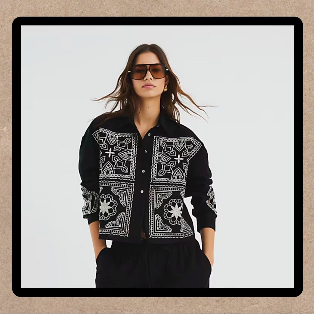 River Island Embroidered Plus Size shirt. Size 22.